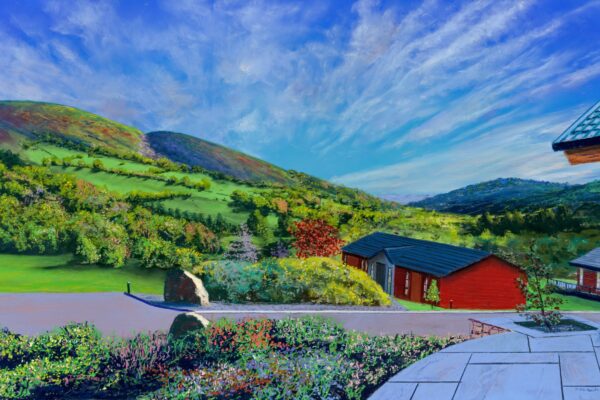 View from Maes Mynan Park by Artist David Roberts, Caerwys | North Wales