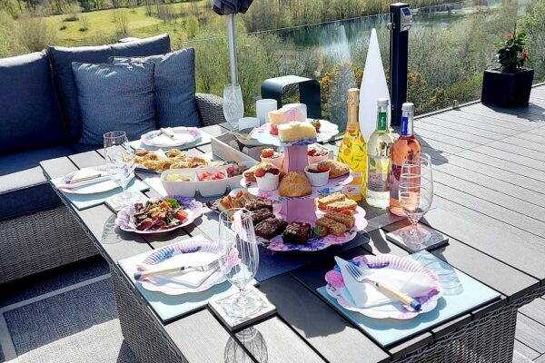 Afternoon Tea on the deck | Maes Myna Lodge Park | North Wales