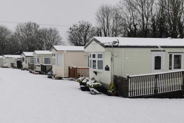 Misty Waters Holiday Park in the snow