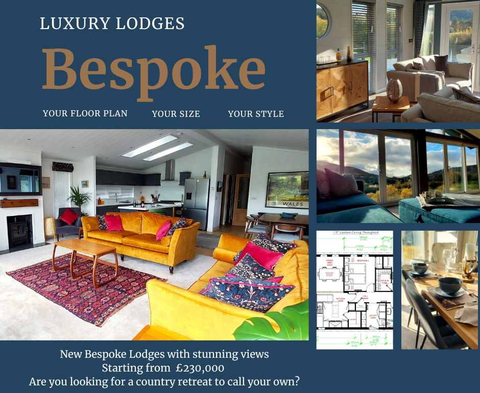 Bespoke Luxury Lodges For Sale on Choice of New Plots At Maes Mynan Holiday Park in North Wales