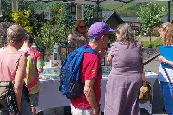 busy stalls at maes myna market