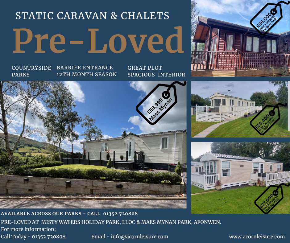 Pre-loved holiday home for sale at Acorn Leisure Holiday Parks North Wales