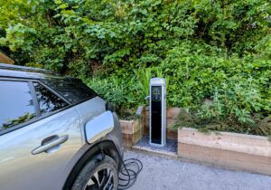 Electric car charging point at Maes Mynan Park in North Wales | Acorn Leisure Holiday Parks
