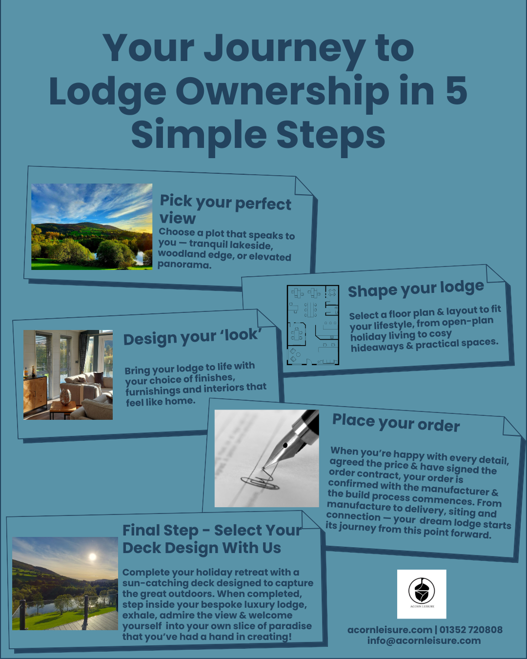 Your Journey to Lodge Ownership in 5 Simple Steps on Maes Mynan Park in North Wales | Acorn Leisure Holiday Parks