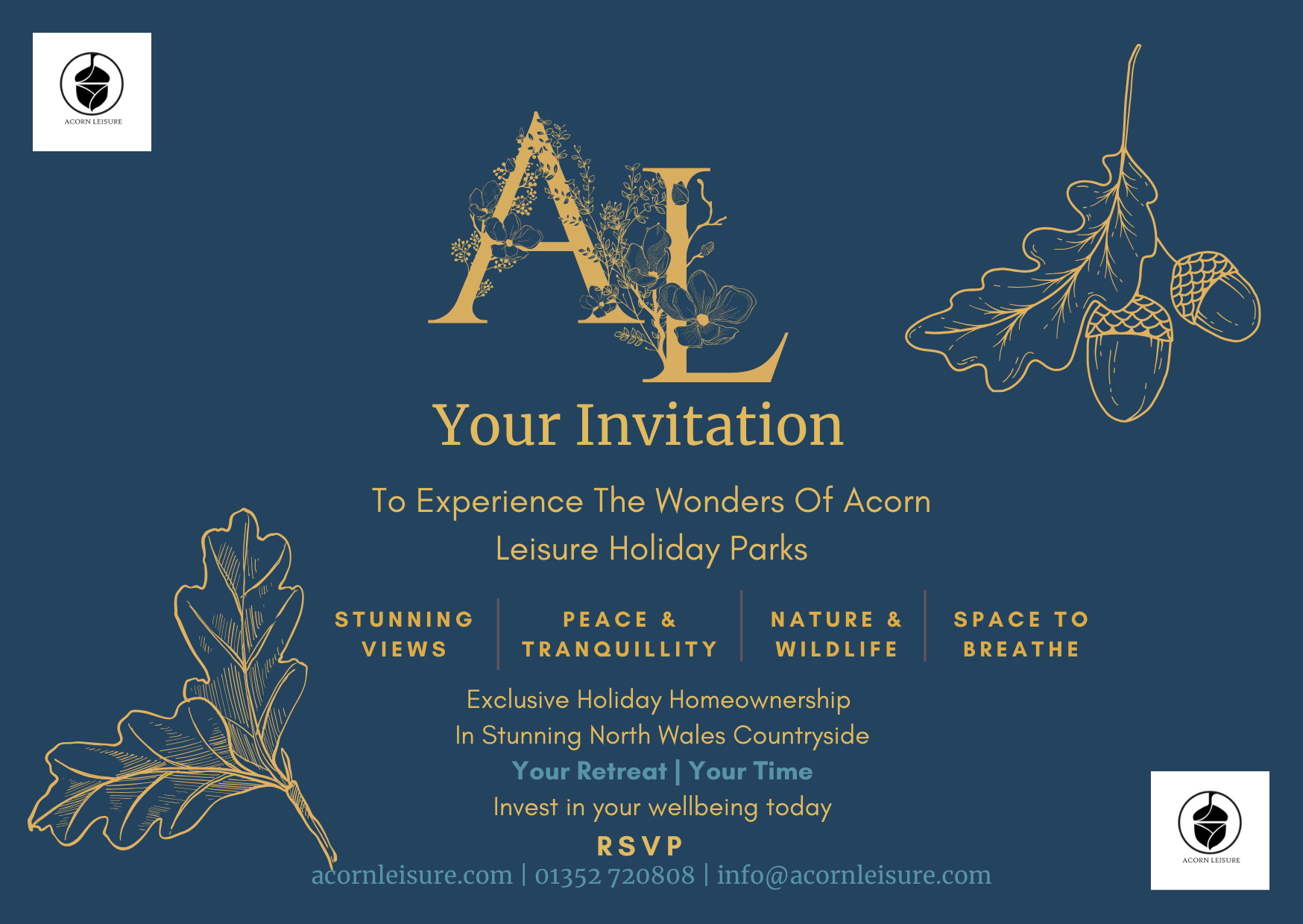 Acorn Leisure Holiday Homes Invites you to explore Holiday Homeownership on Maes Mynan Park and Misty Waters Holiday Park in North Wales