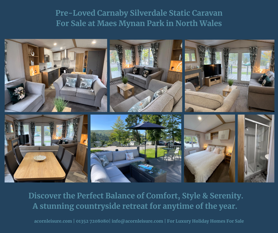 Pre-loved Static Caravan for sale at Maes Mynan Park in North Wales | Carnaby Silverdale 39 x 12 - 2 bed - 2 bathrooms