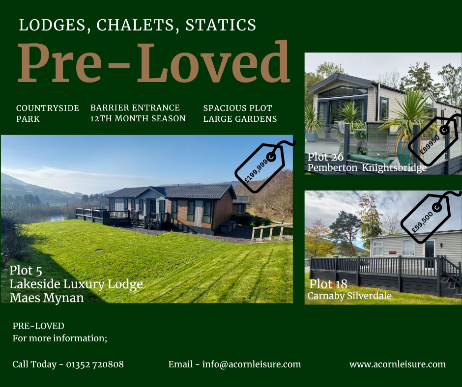 Pre-loved for sale static caravans for sale Maes Mynan Park