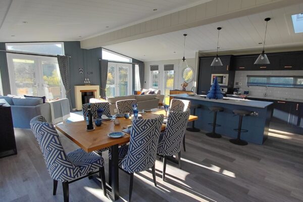 Luxury Lodge for sale | Open plan with stunning views | Countryside and lakeside plot | Maes Mynan Park