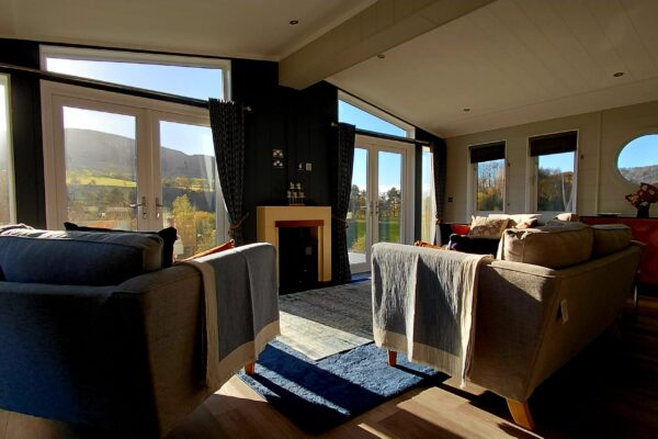 blue willow lodge at maes mynan park - viesws of moel park