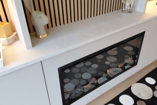 Electric fire - Solhare Lodge - Maes Mynan Park - YourRetreats