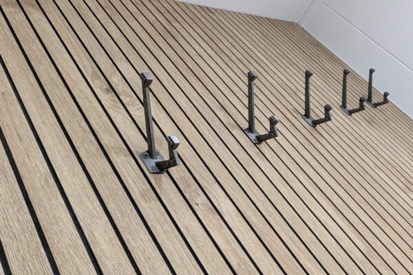 Entrance Hall - Art Deco Cast Iron Hooks - Solhare Lodge - Maes Mynan Park