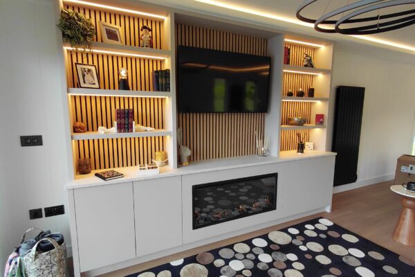 Lounge in Solhare Lodge looking towards media unit - Maes Mynan Park - YourRetreats