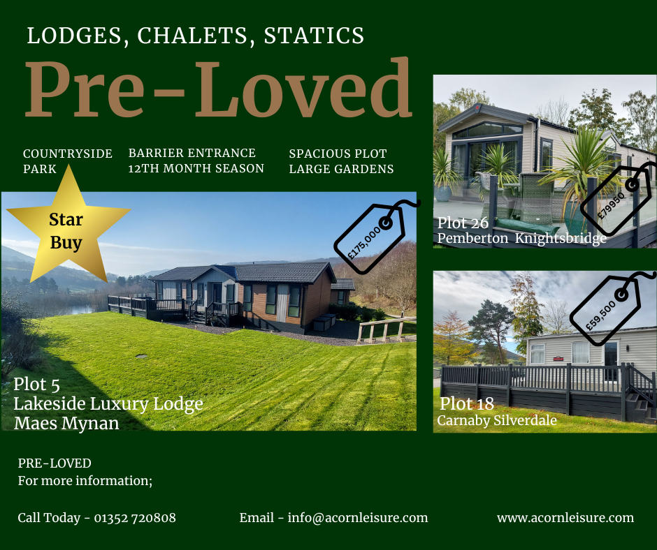 Pre-Loved Holiday Homes For Sale in North Wales | Acorn Leisure