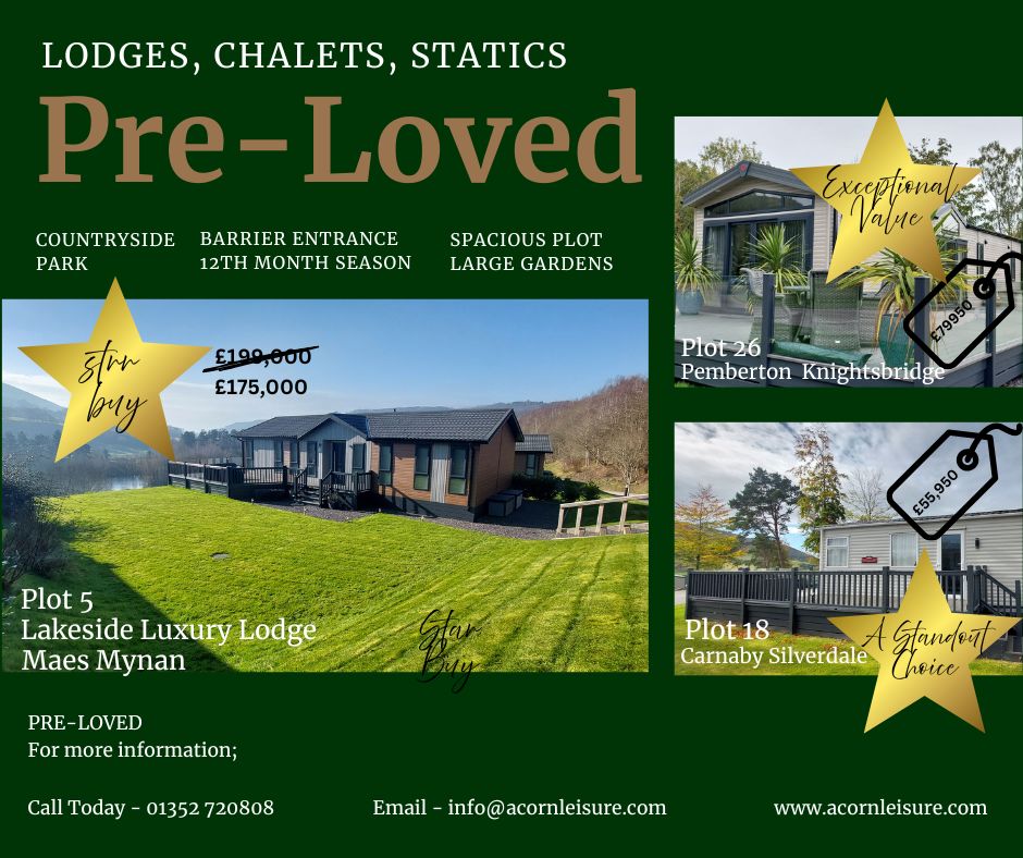 preloved lodges for sale in North Wales - best holiday park in North Wales